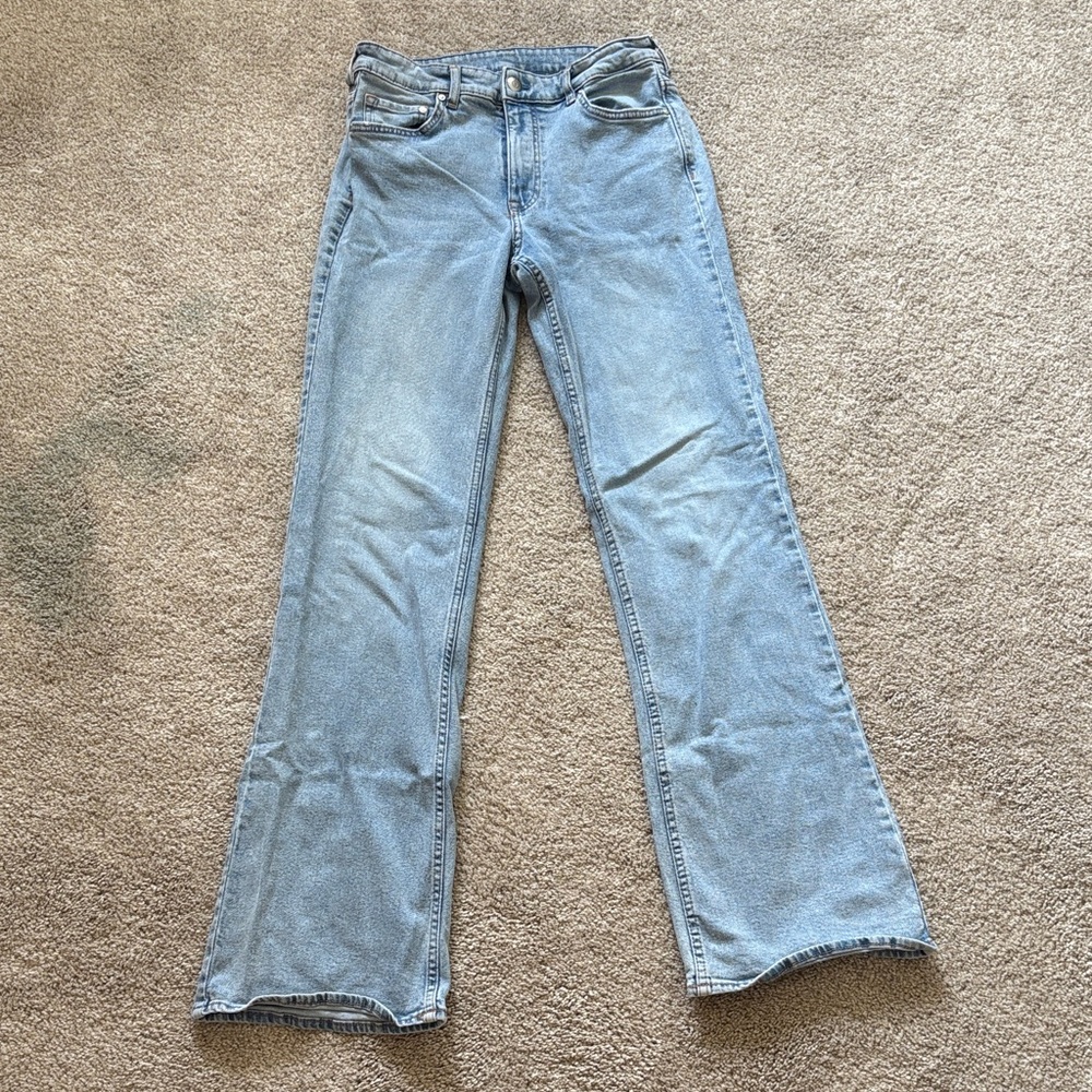 Stylish Light Blue Flare Jeans